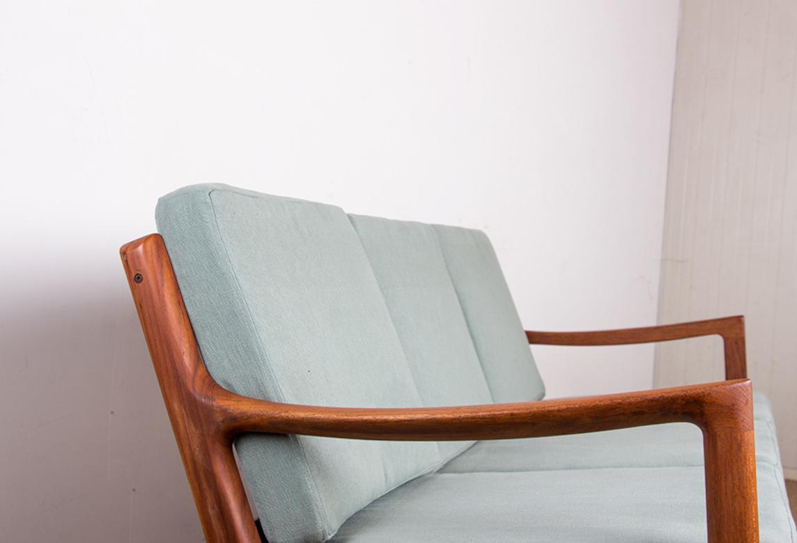 Divano danese a 3 posti, Teak &New, modello Senator Ole Wanscher, France & Son. in vendita 4