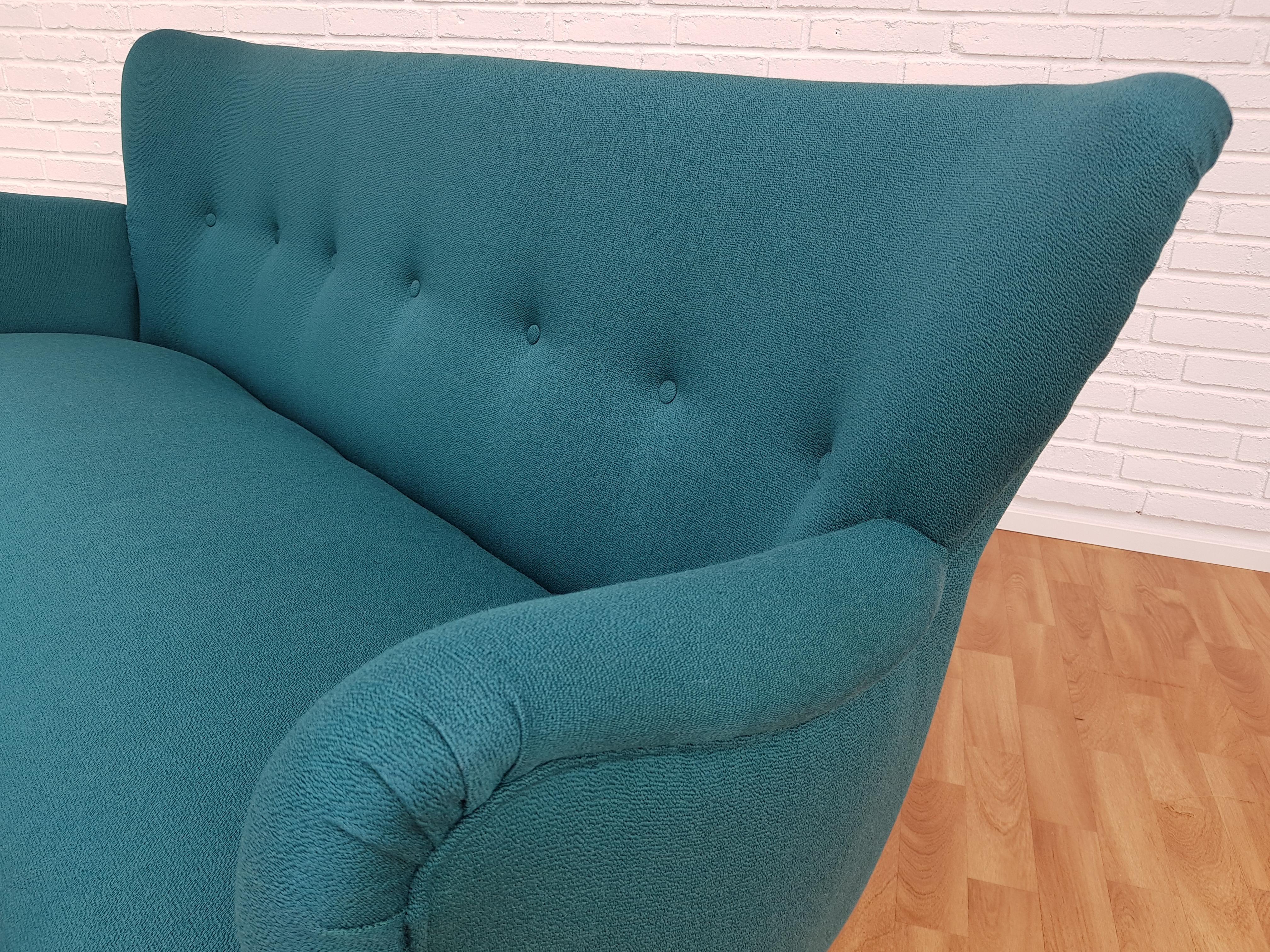 Danish 3-Seat Sofa, Slagelse Møbelfabrik, 1960s, Wool, Completely Restored 3