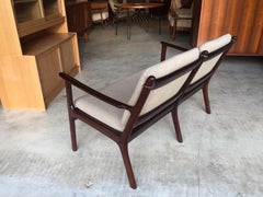 Danish 60er Ole Wanscher Mahagoni Sofa Love seat PJ112 Poul Jeppesen