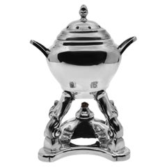 Danish 830 Silver Censer Burner with Amber Stone 1936