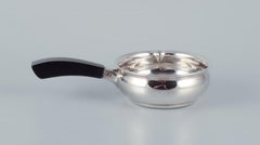Danish 830 silver saucepan with a wooden handle.