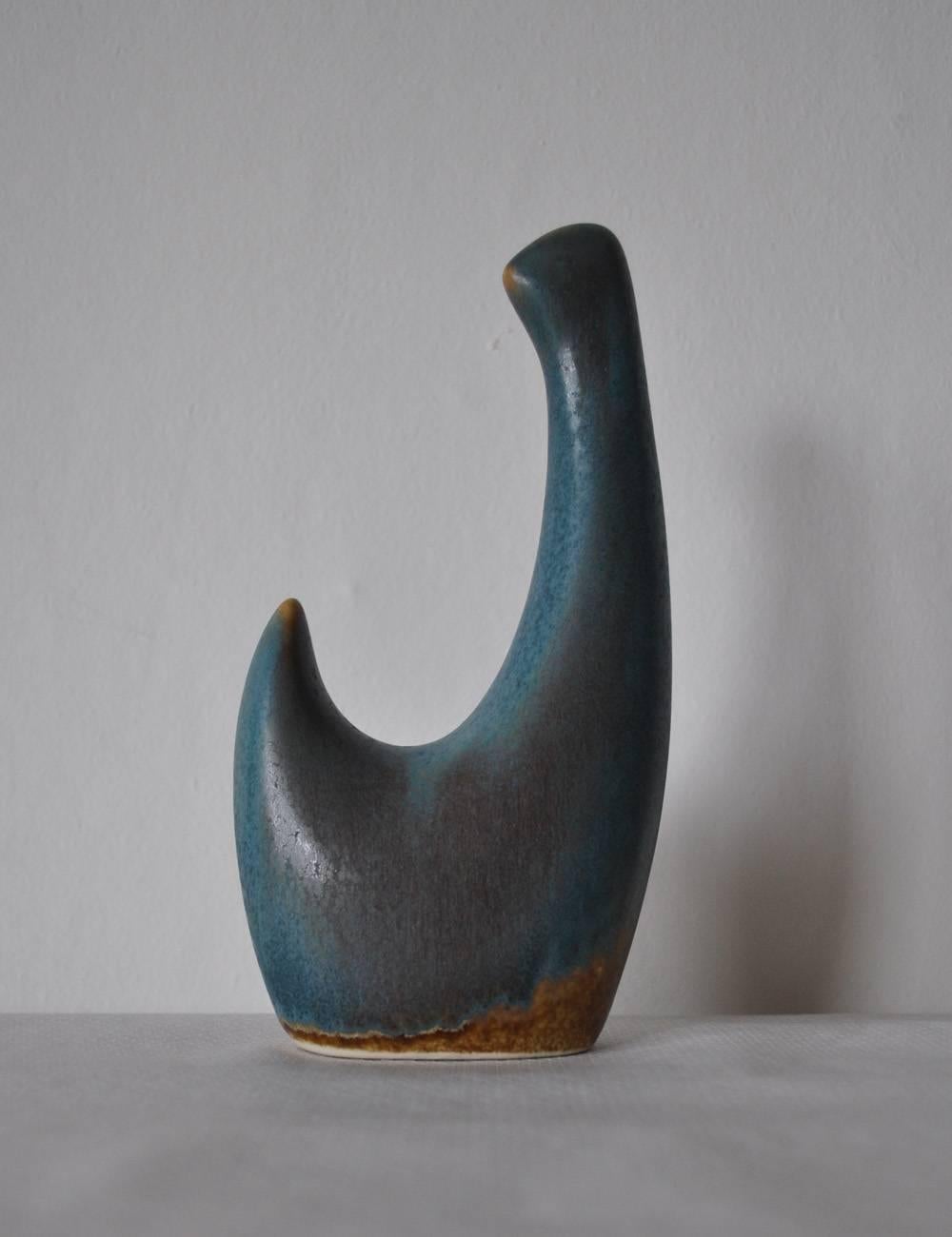 Danish Abstract Ceramic Cock Figurine by Børge Jørgensen for Søholm, 1960s 1
