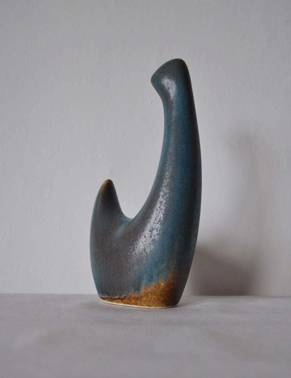 Danish Abstract Ceramic Cock Figurine by Børge Jørgensen for Søholm, 1960s 2