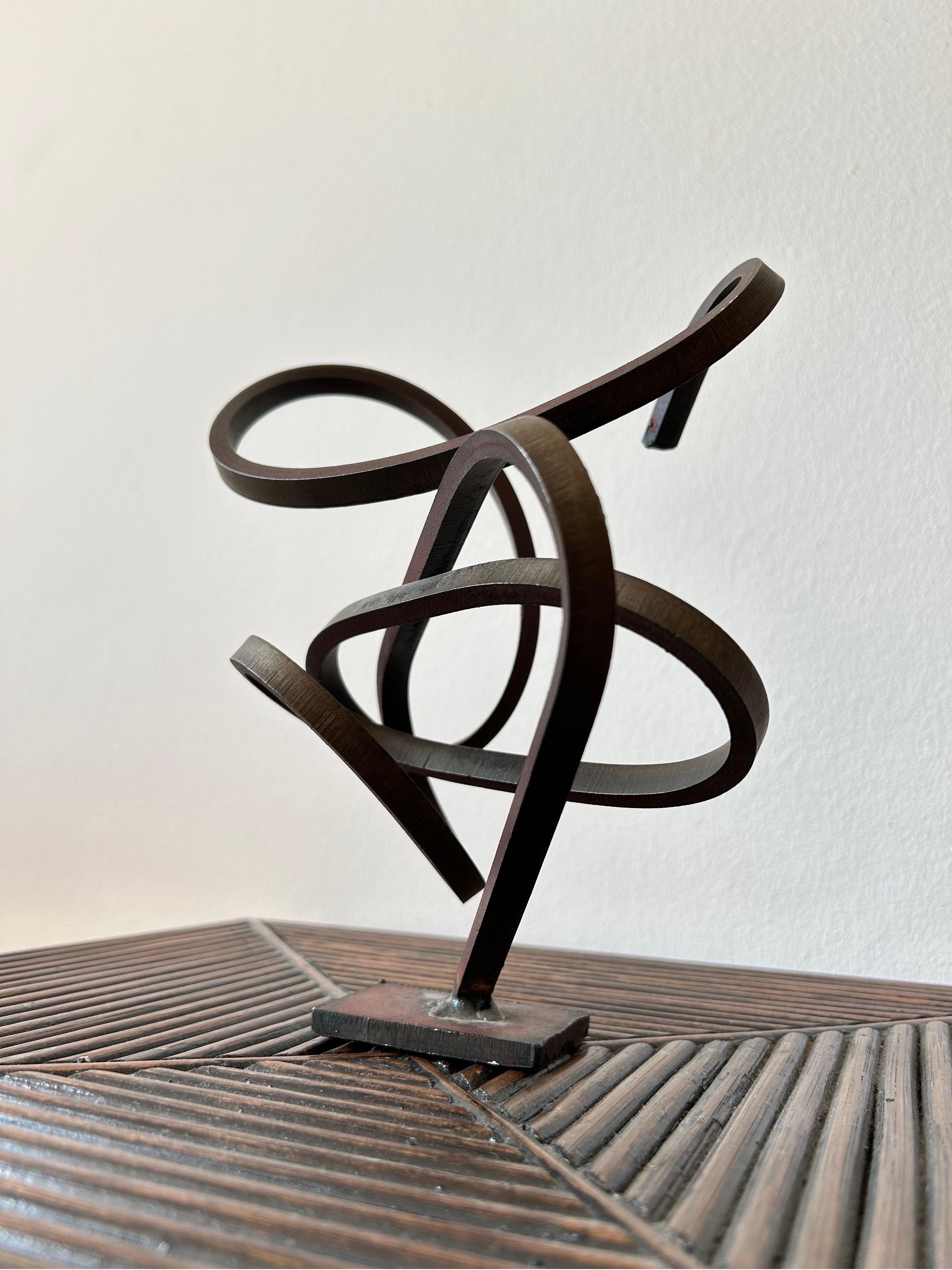 Scandinavian Modern Danish Abstract Steel Sculpture 1960s For Sale