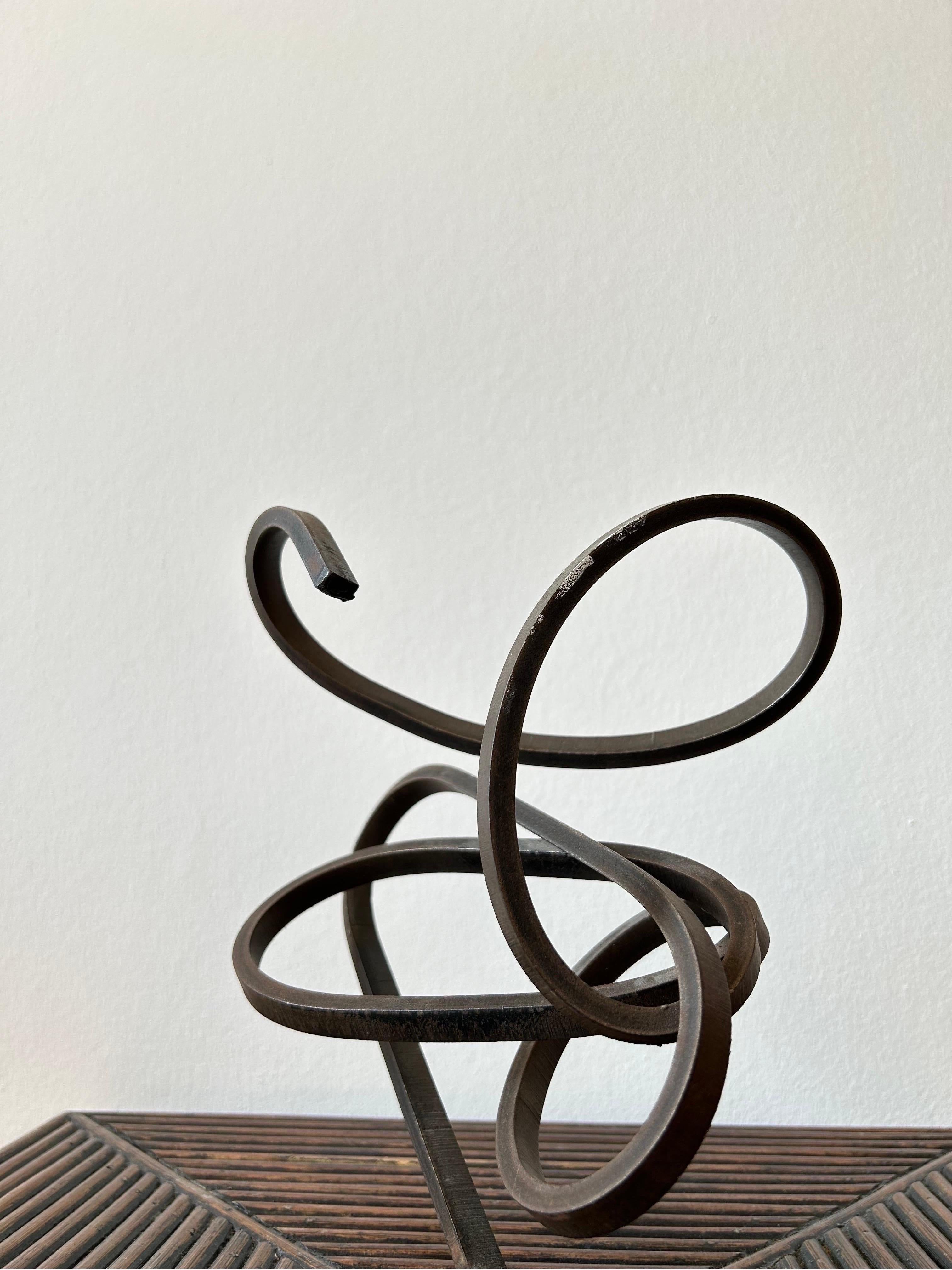 Blackened Danish Abstract Steel Sculpture 1960s For Sale