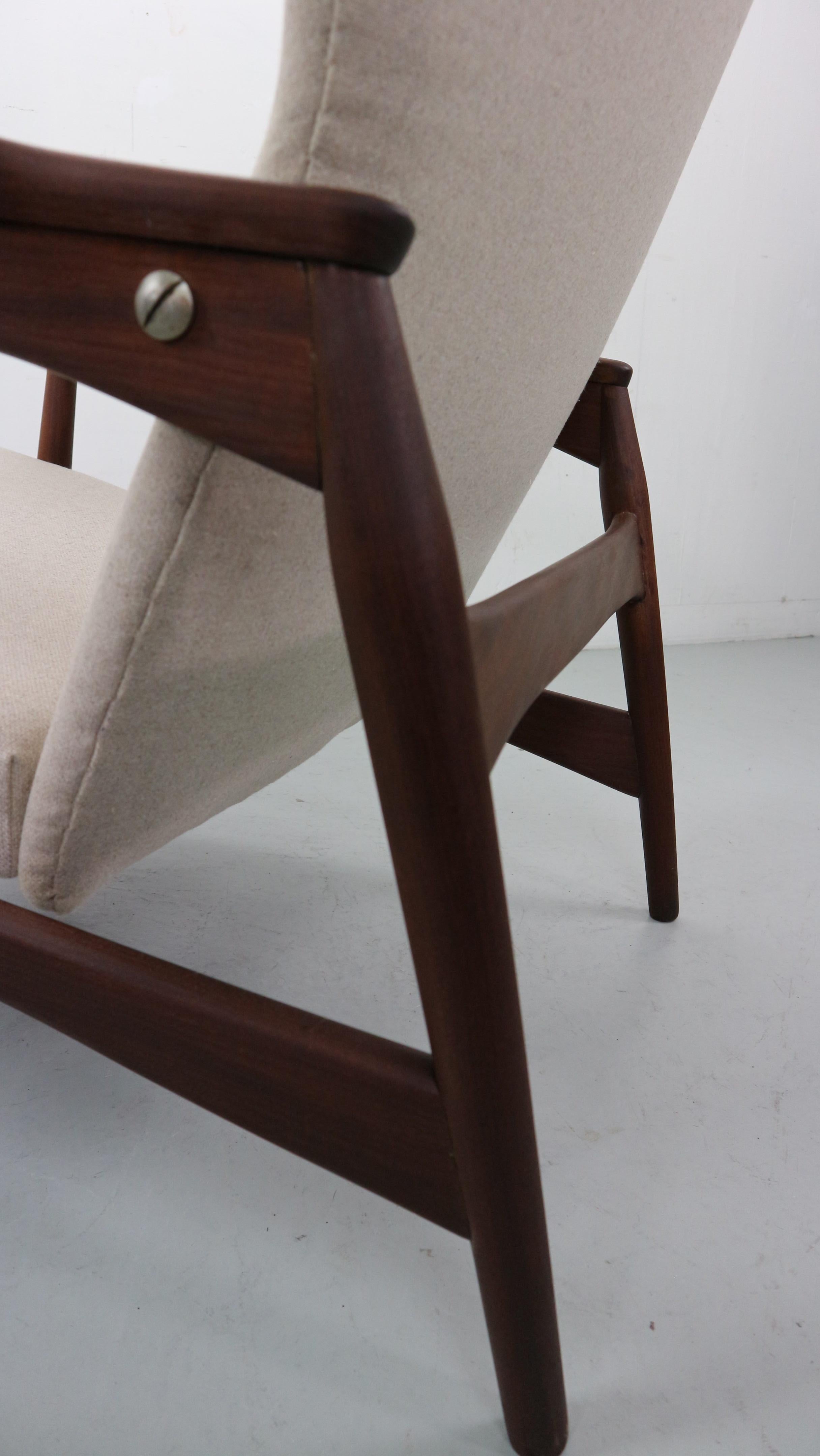 Chaise longue danoise réglable Wingback en teck, par Ib KOFOD LARSEN en vente 8