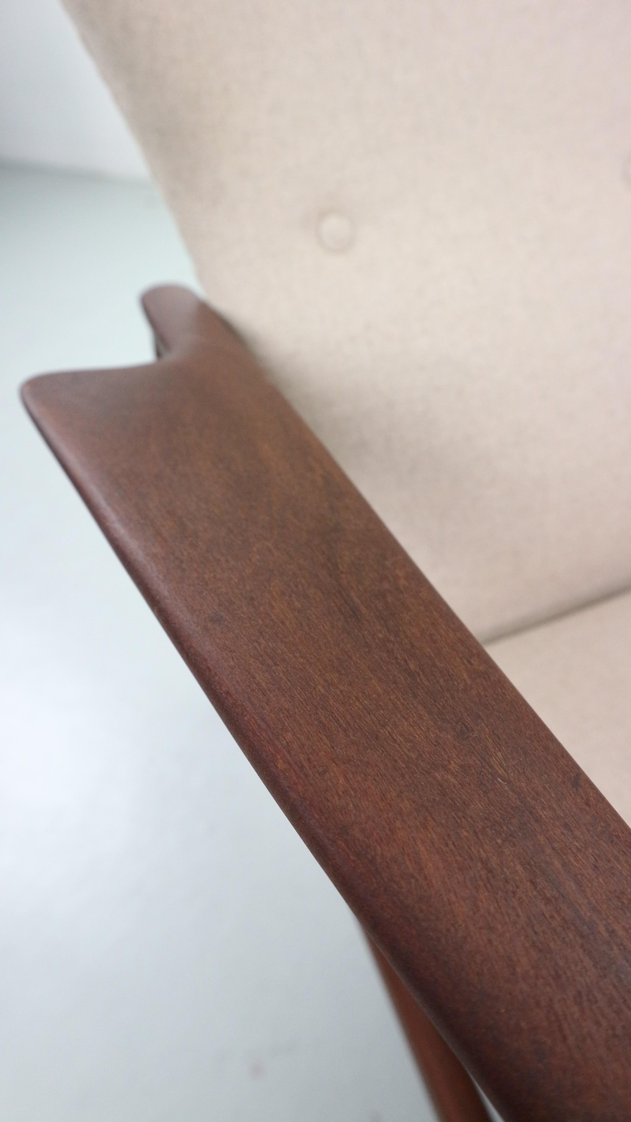 Chaise longue danoise réglable Wingback en teck, par Ib KOFOD LARSEN en vente 10