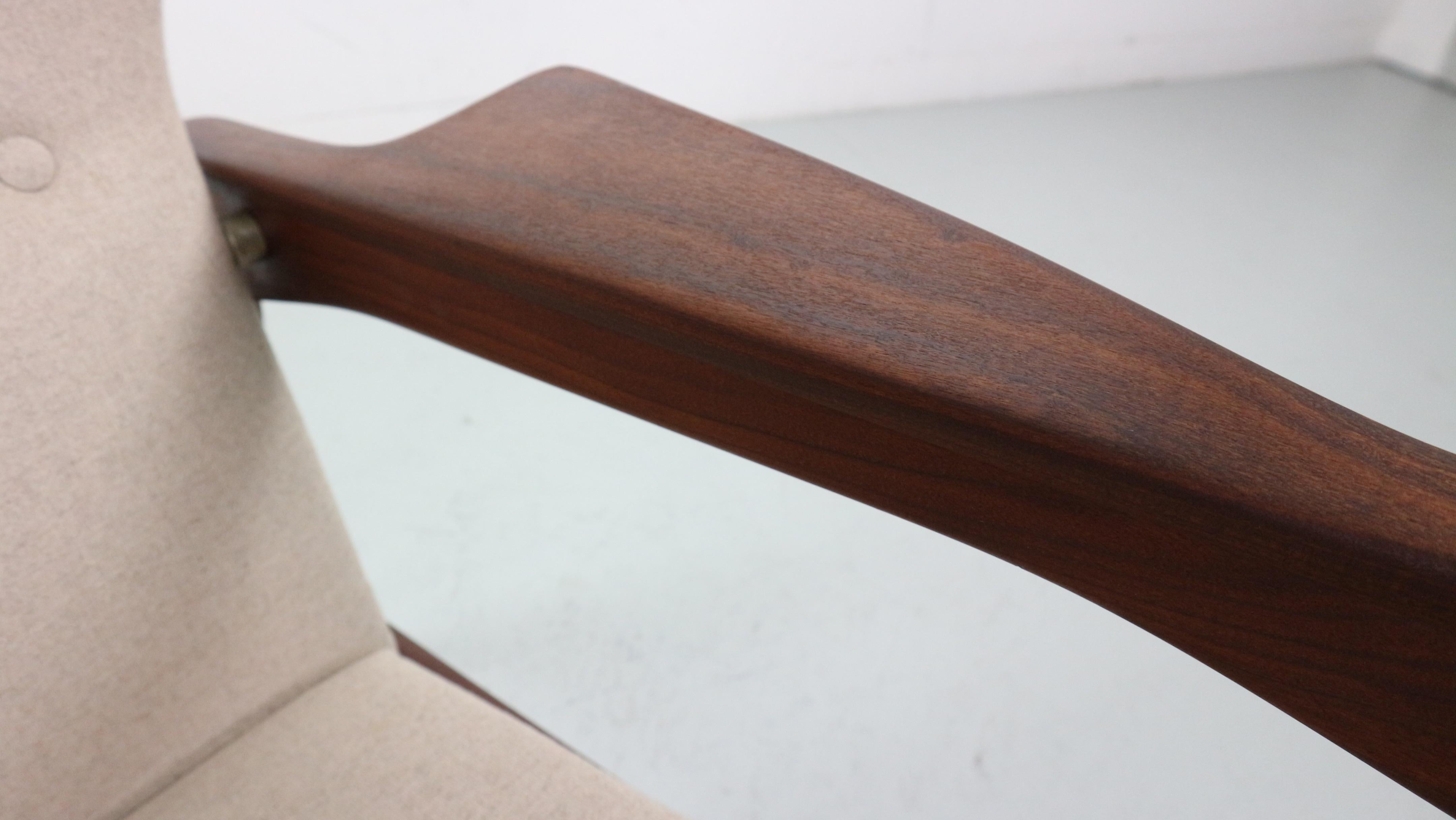 Chaise longue danoise réglable Wingback en teck, par Ib KOFOD LARSEN en vente 13