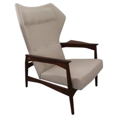Used Danish Adjustable Wingback Lounge Chair in Teak, by Ib KOFOD LARSEN