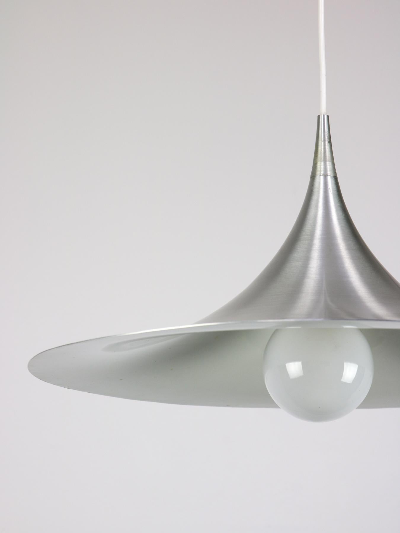 Mid-20th Century Danish Aluminum Semi Pendant by Claus Bonderup & Torsten Thorup, 60s For Sale