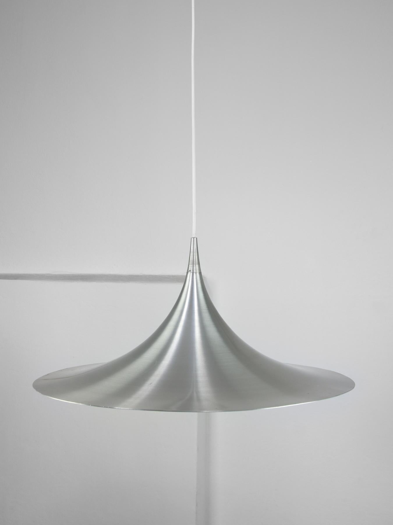 Danish Aluminum Semi Pendant by Claus Bonderup & Torsten Thorup, 60s For Sale 1