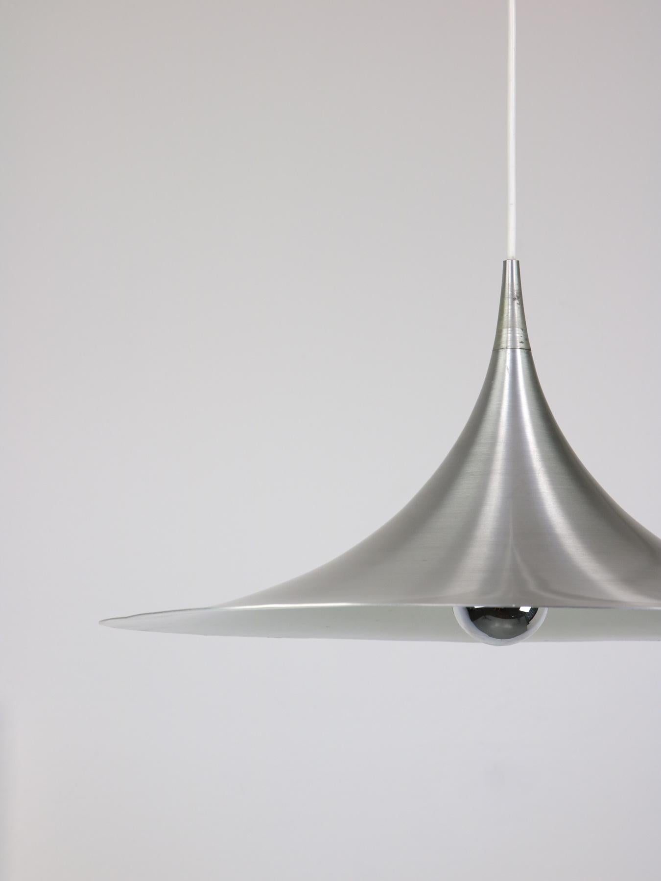 Danish Aluminum Semi Pendant by Claus Bonderup & Torsten Thorup, 60s For Sale 3