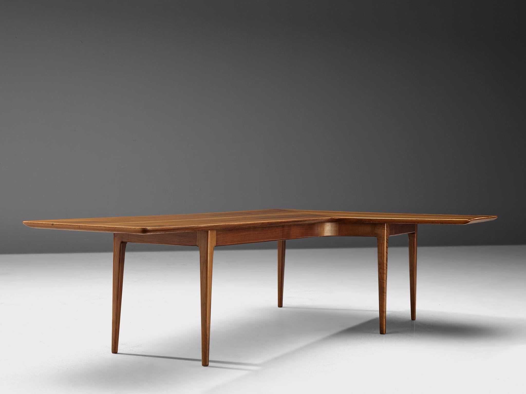 Mid-20th Century Danish Angular Boomerang Coffee Table in Walnut  For Sale