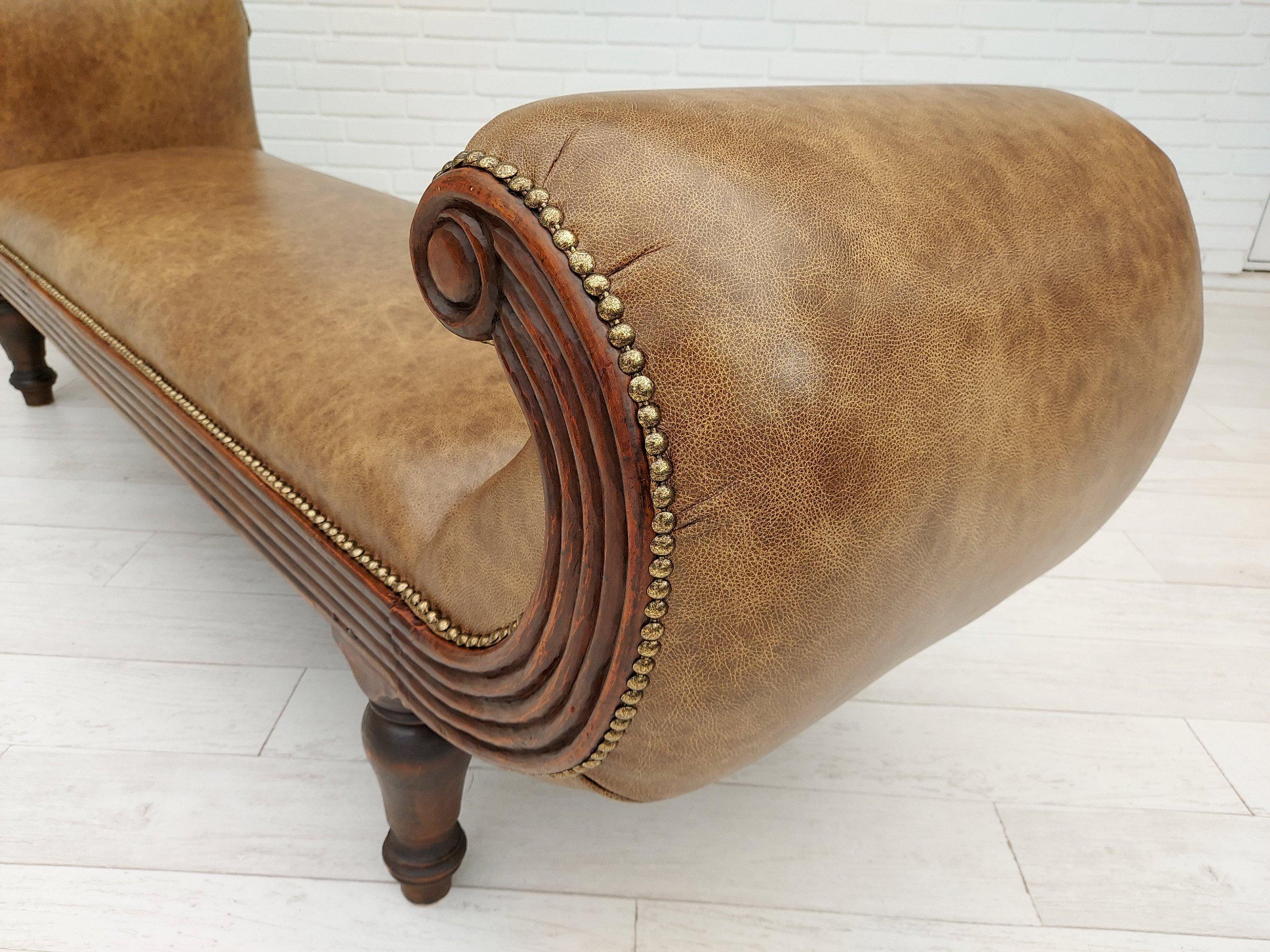Chaise longue / mridienne danoise ancienne, dbut du 20me sicle, rnove Bon état - En vente à Tarm, 82