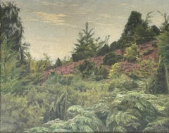 Danish antique early 20th century landscape oil painting by Rasmus Larsen