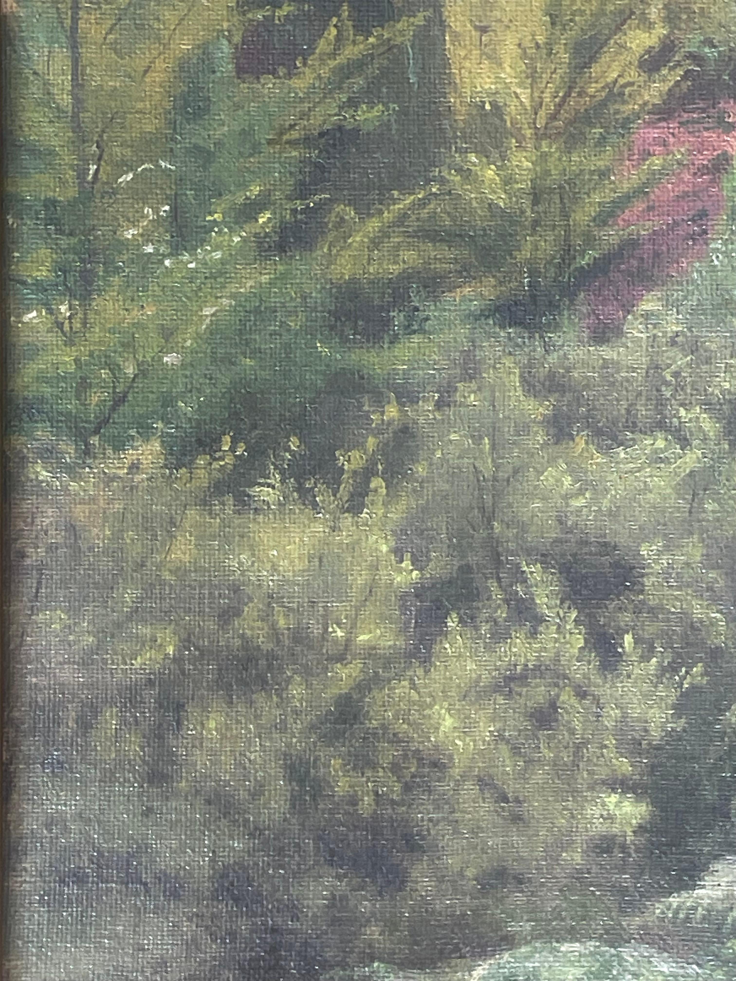 Peinture à l'huile danoise ancienne du début du 20e siècle représentant un paysage, par Rasmus Larsen en vente 1