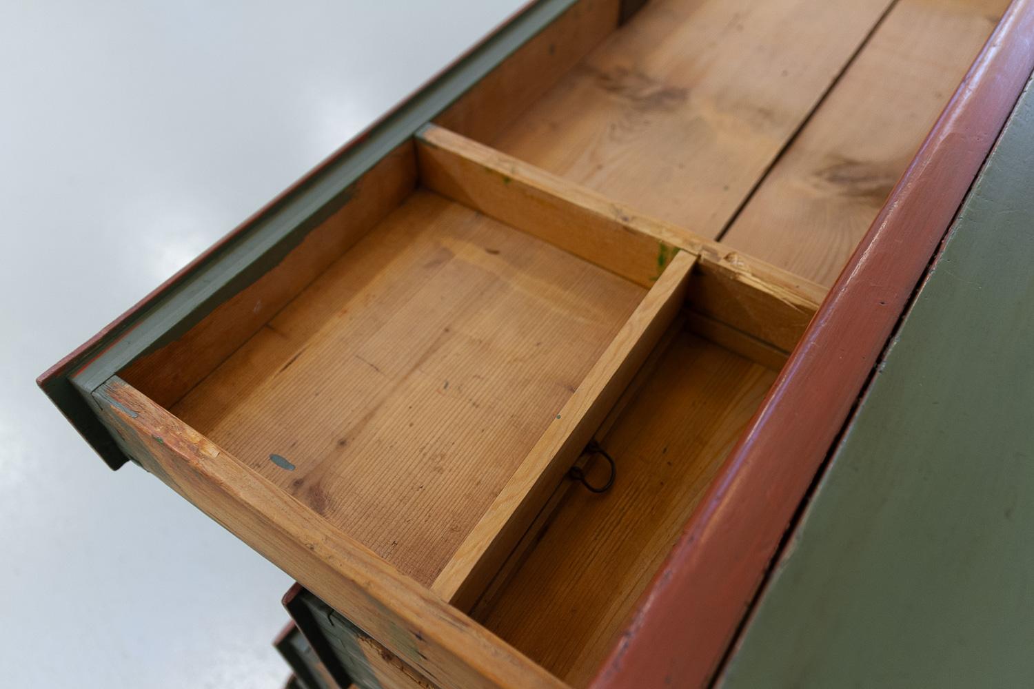 Danish Antique Green Chest of Drawers, 1850s. 6