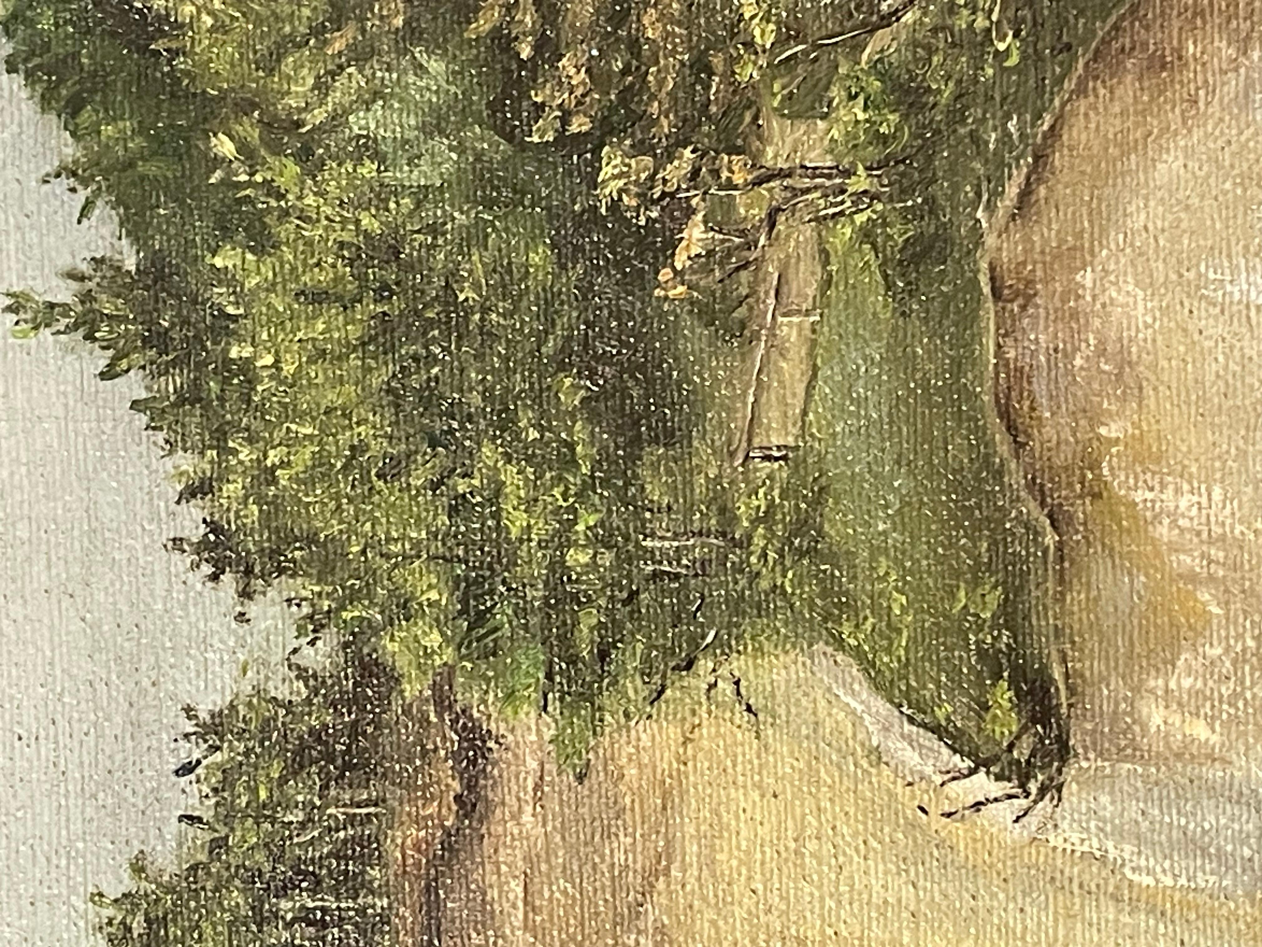 Dänische antike Landschaft Naturalist Ölgemälde aus 1915 von Møns Klint im Angebot 3