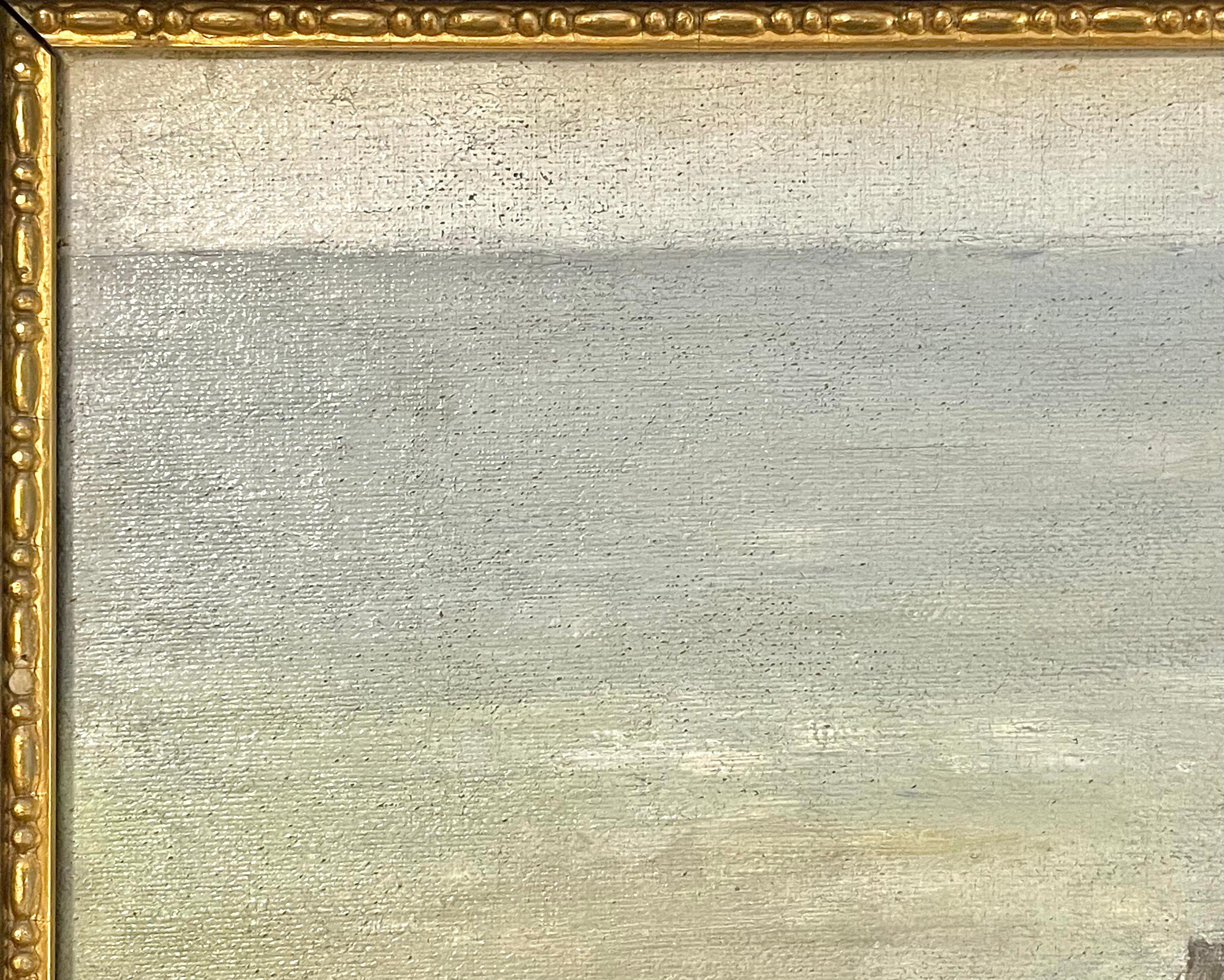 Dänische antike Landschaft Naturalist Ölgemälde aus 1915 von Møns Klint im Zustand „Gut“ im Angebot in Ebberup, DK