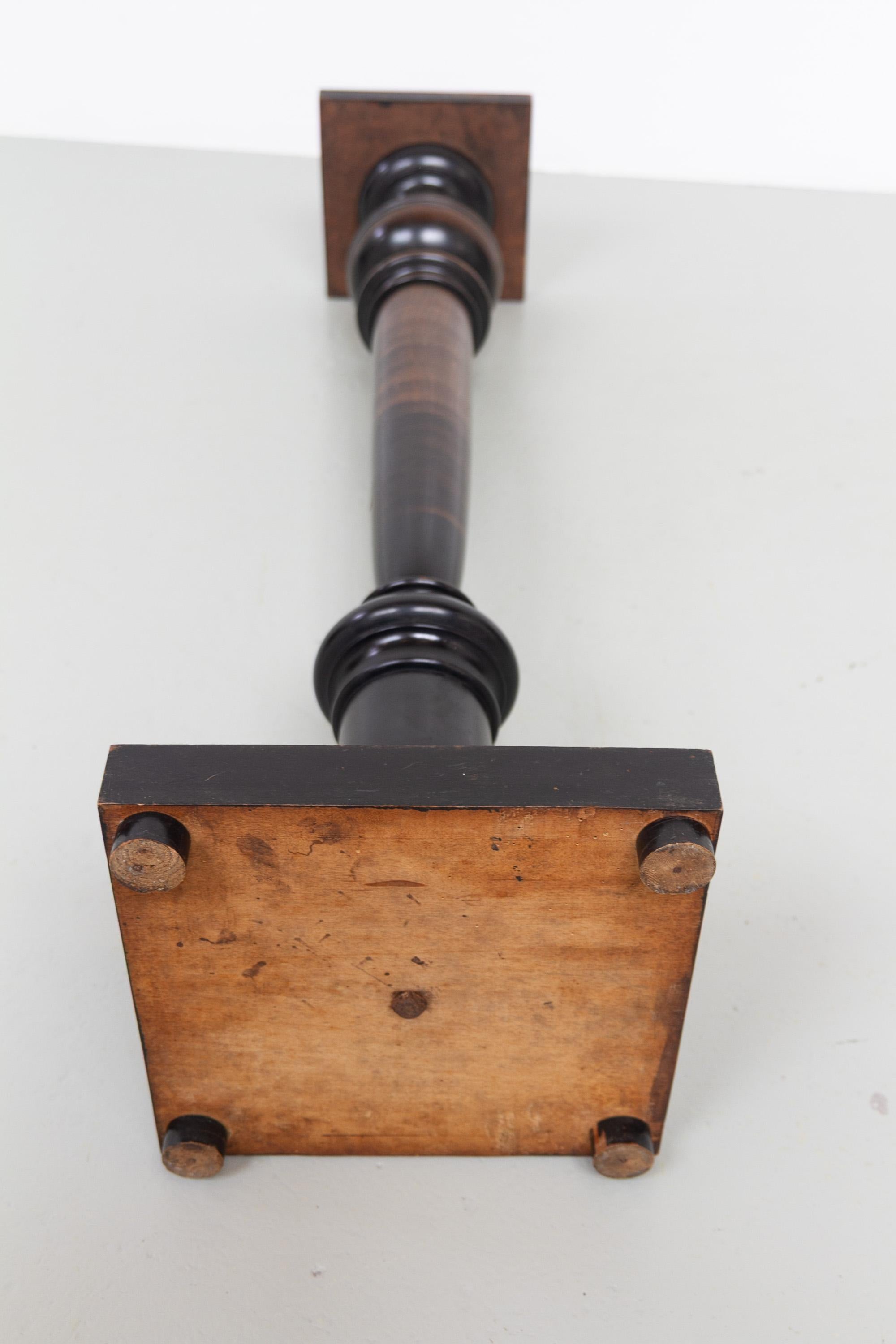 Danish Antique Wooden Pedestal Column, 1910s. For Sale 4