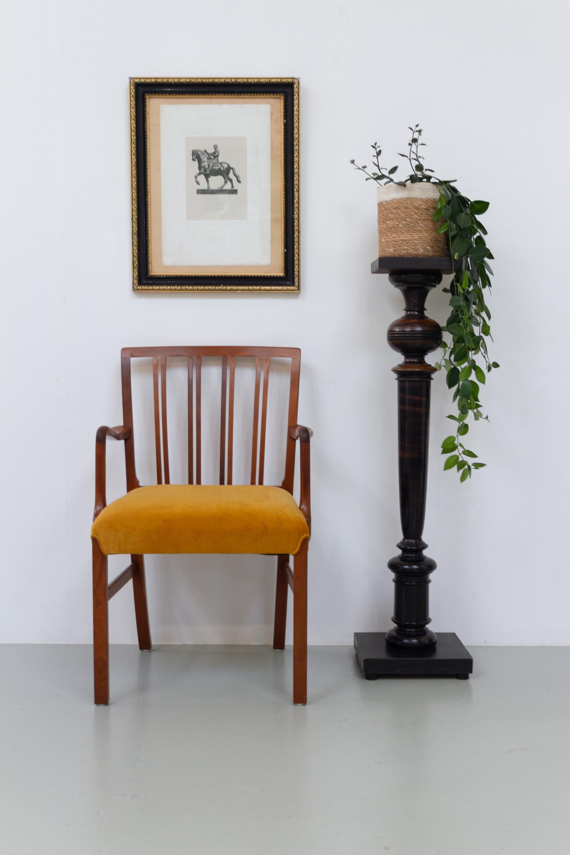 Danish Antique Wooden Pedestal Column, 1910s. For Sale 6