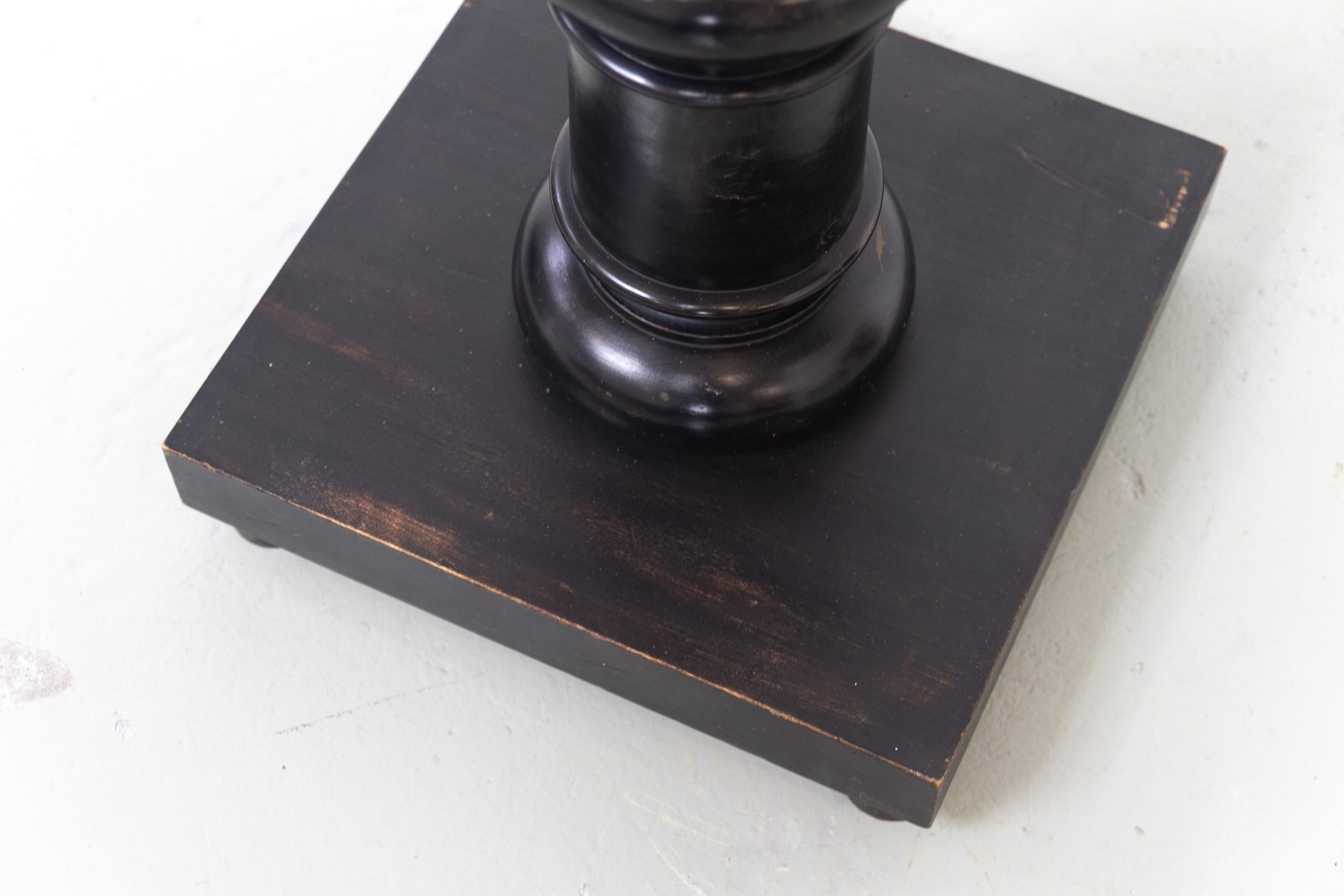 Early 20th Century Danish Antique Wooden Pedestal Column, 1910s. For Sale