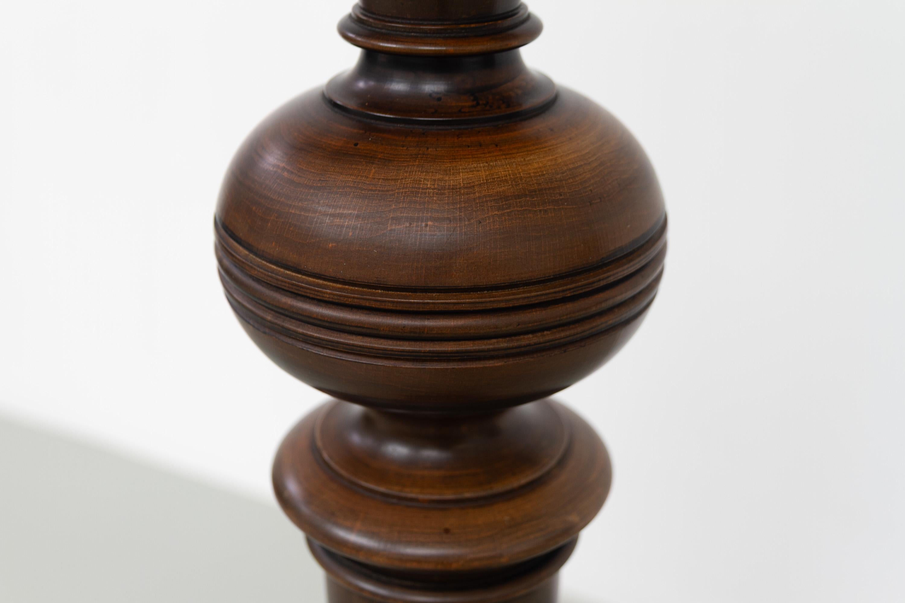Hardwood Danish Antique Wooden Pedestal Column, 1910s. For Sale