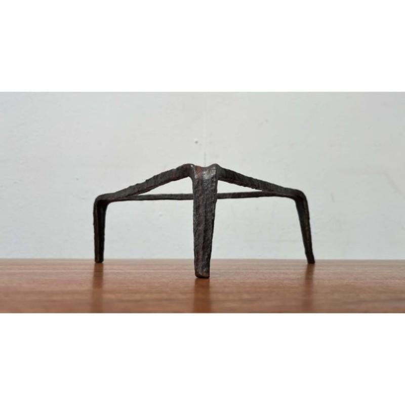 Danish Antique Wrought Iron Tripod Stand For Sale 11