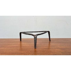 Danish Antique Wrought Iron Tripod Stand