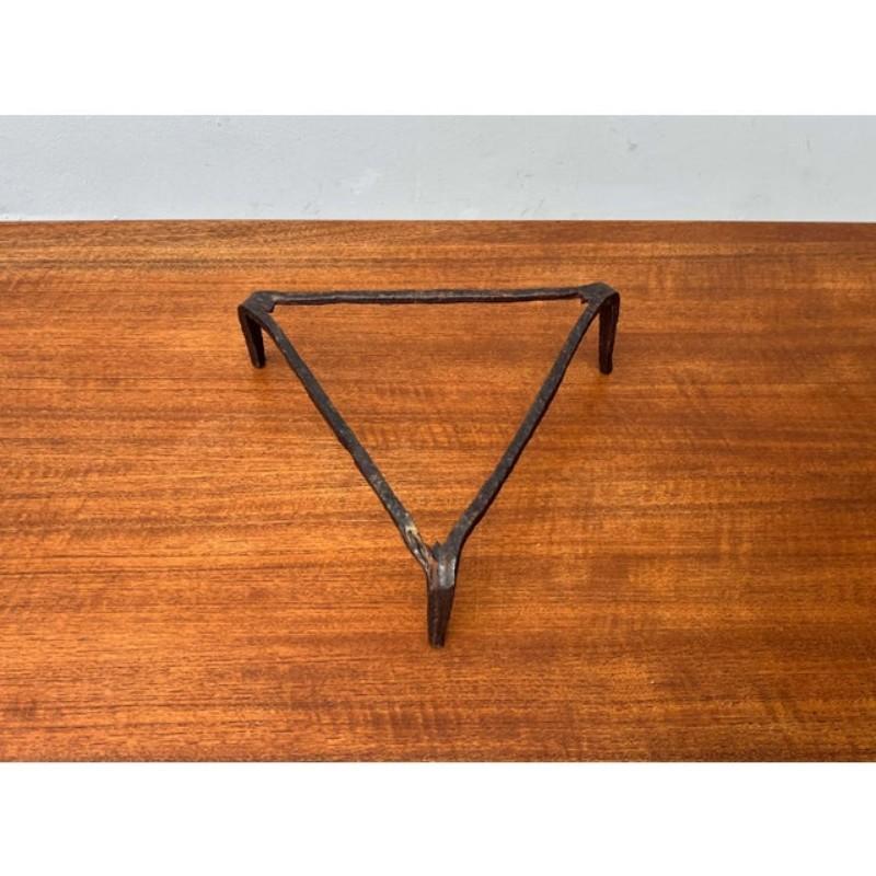 20th Century Danish Antique Wrought Iron Tripod Stand For Sale