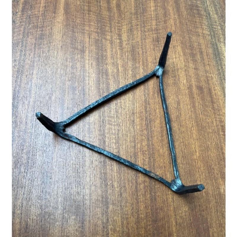 Danish Antique Wrought Iron Tripod Stand For Sale 3