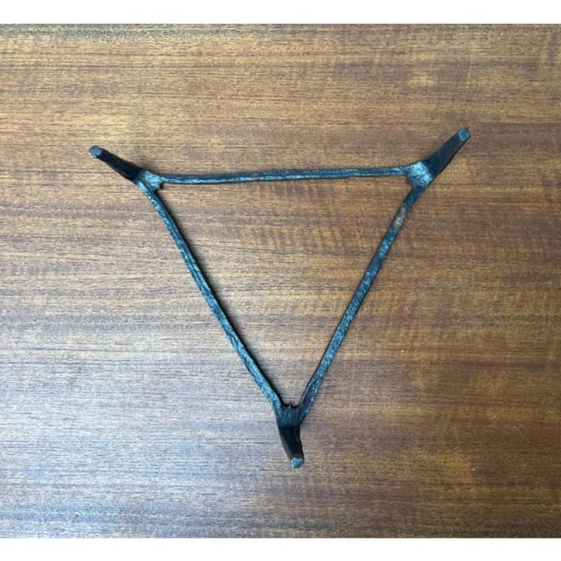 Danish Antique Wrought Iron Tripod Stand For Sale 4