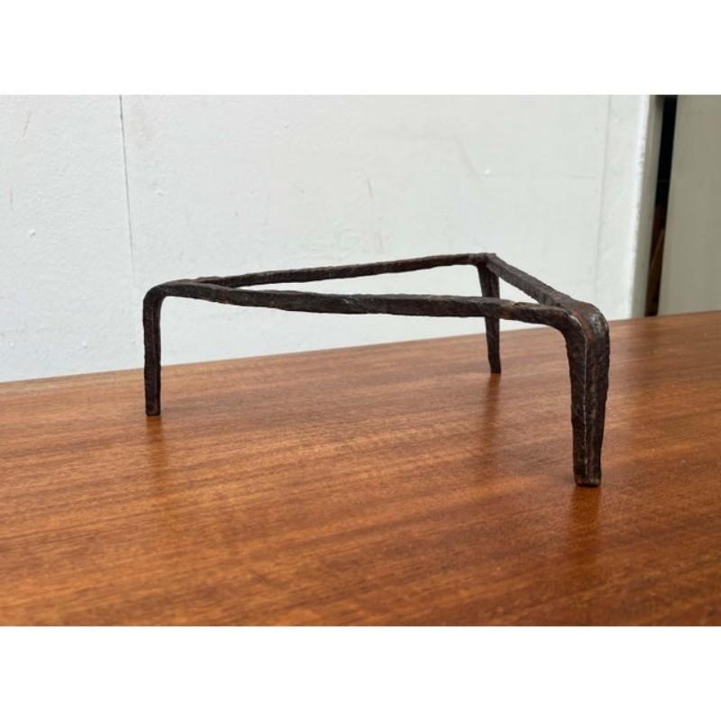 Danish Antique Wrought Iron Tripod Stand For Sale 5