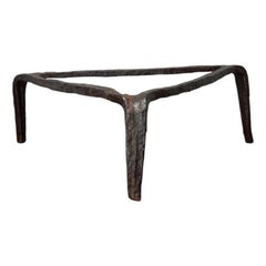 Danish Antique Wrought Iron Tripod Stand