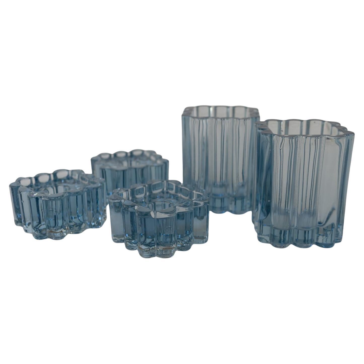 Danish Arcade Glass by Christel Holmgren-Exner for Holmegaard, 1960s. Set of 5.