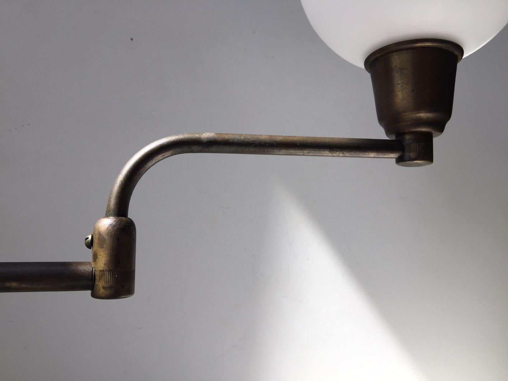 Bauhaus Danish Architect Table Lamp in Brass by Fog & Mørup, 1930s