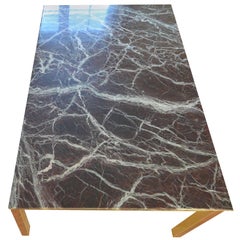 danish marble sofa tables Danish Architectural Designed Marble Sofa Table, 1975