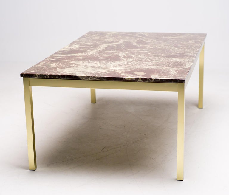 Danish Architectural Marble Coffee Table For Sale at 1stdibs