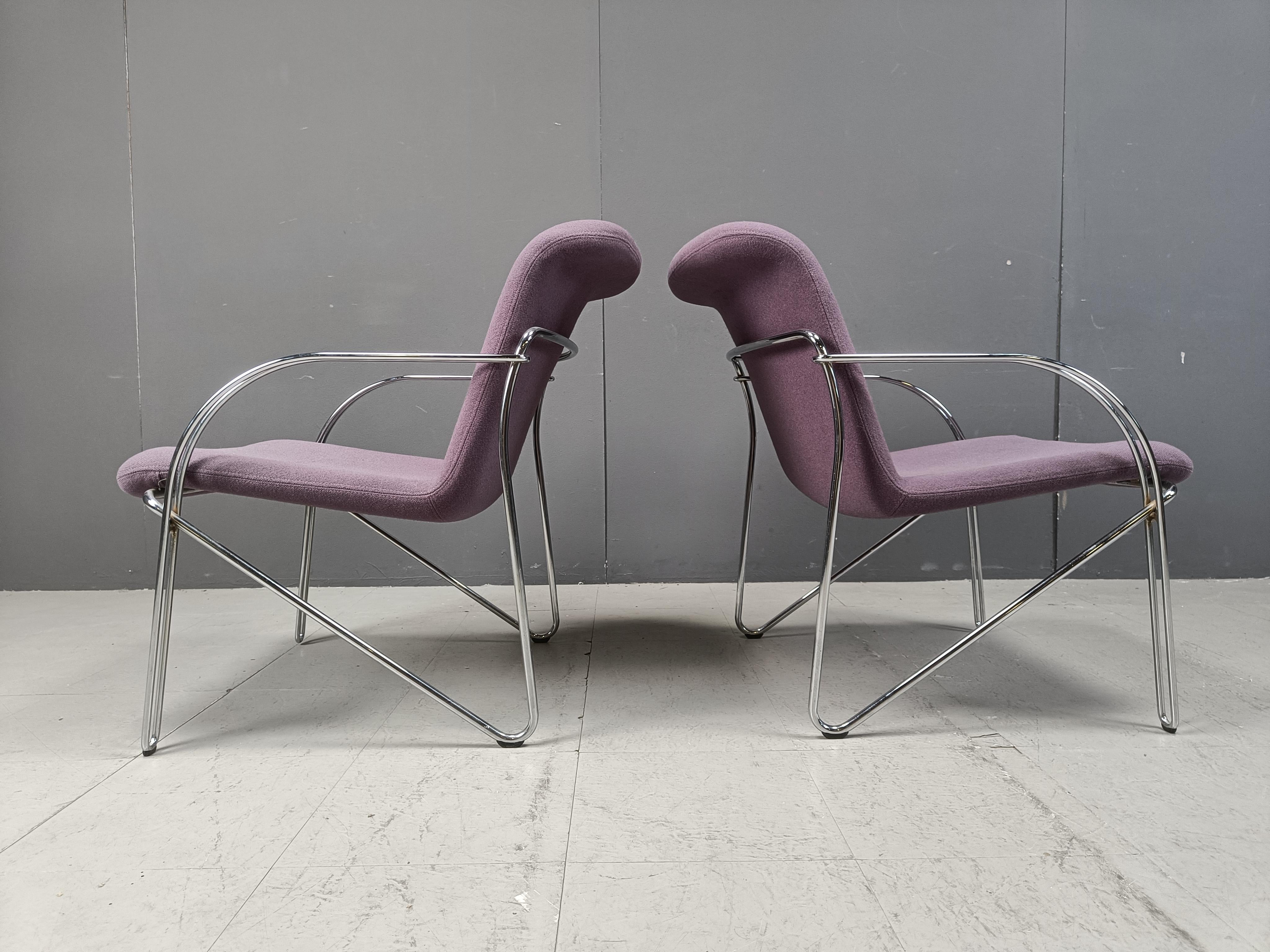 Poltrone danesi di Alfred Hofmann per Gispen/Labofa - anni '70 - set di 5 in vendita 3