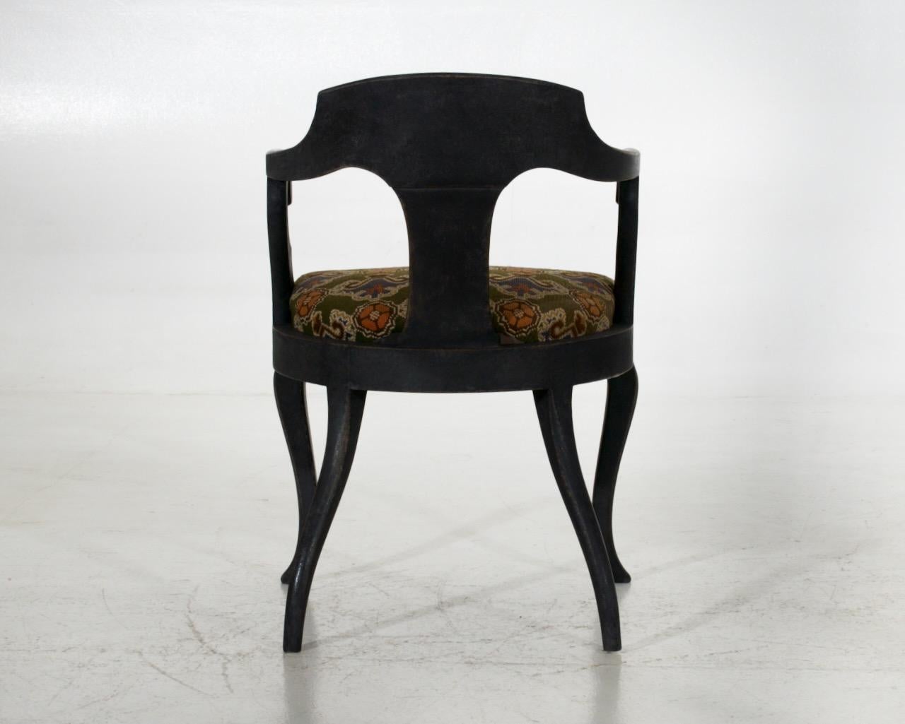 Dänischer Sessel, um 1850 (Stoff) im Angebot