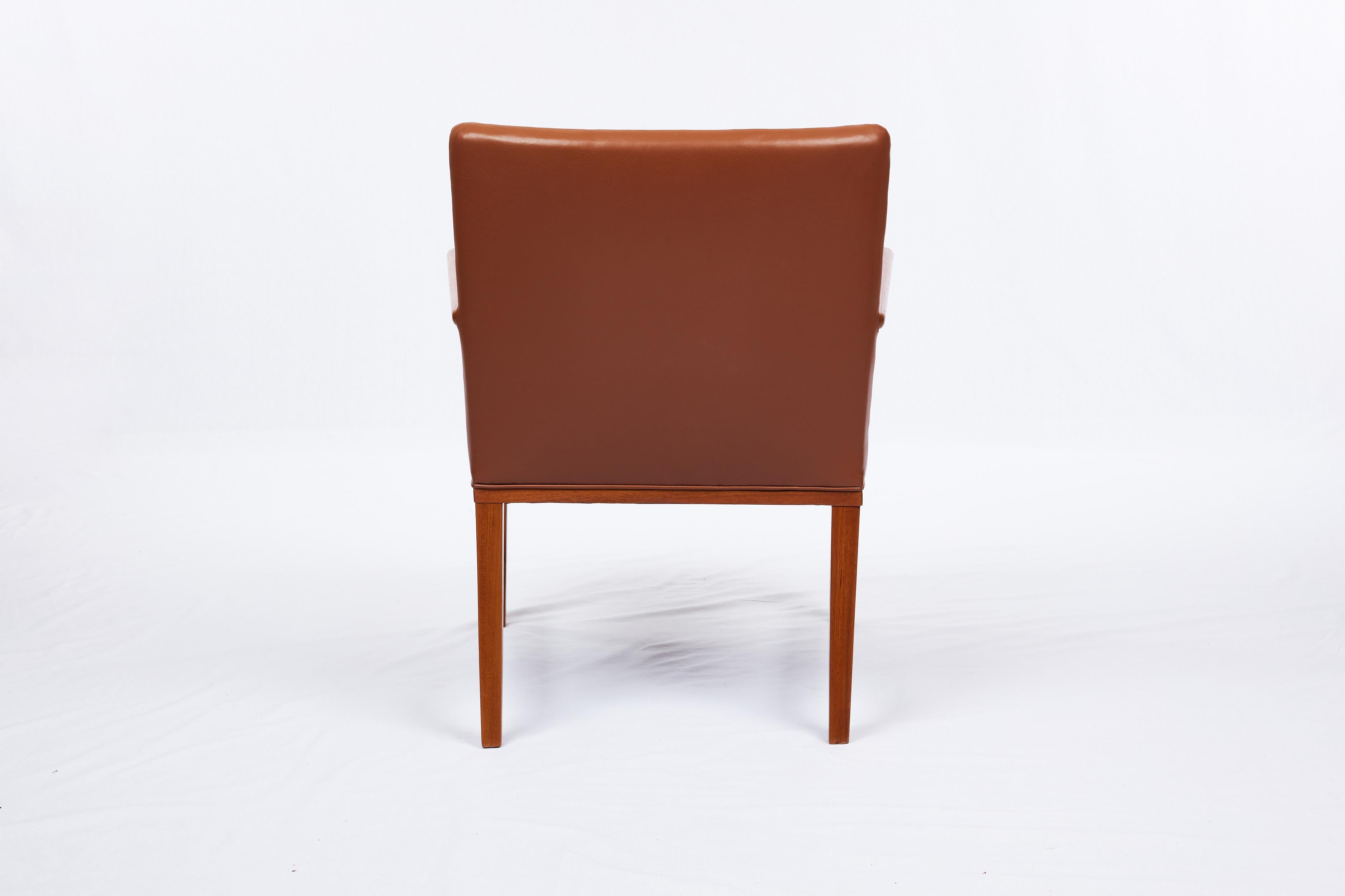 Leather Danish Armchair For Sale