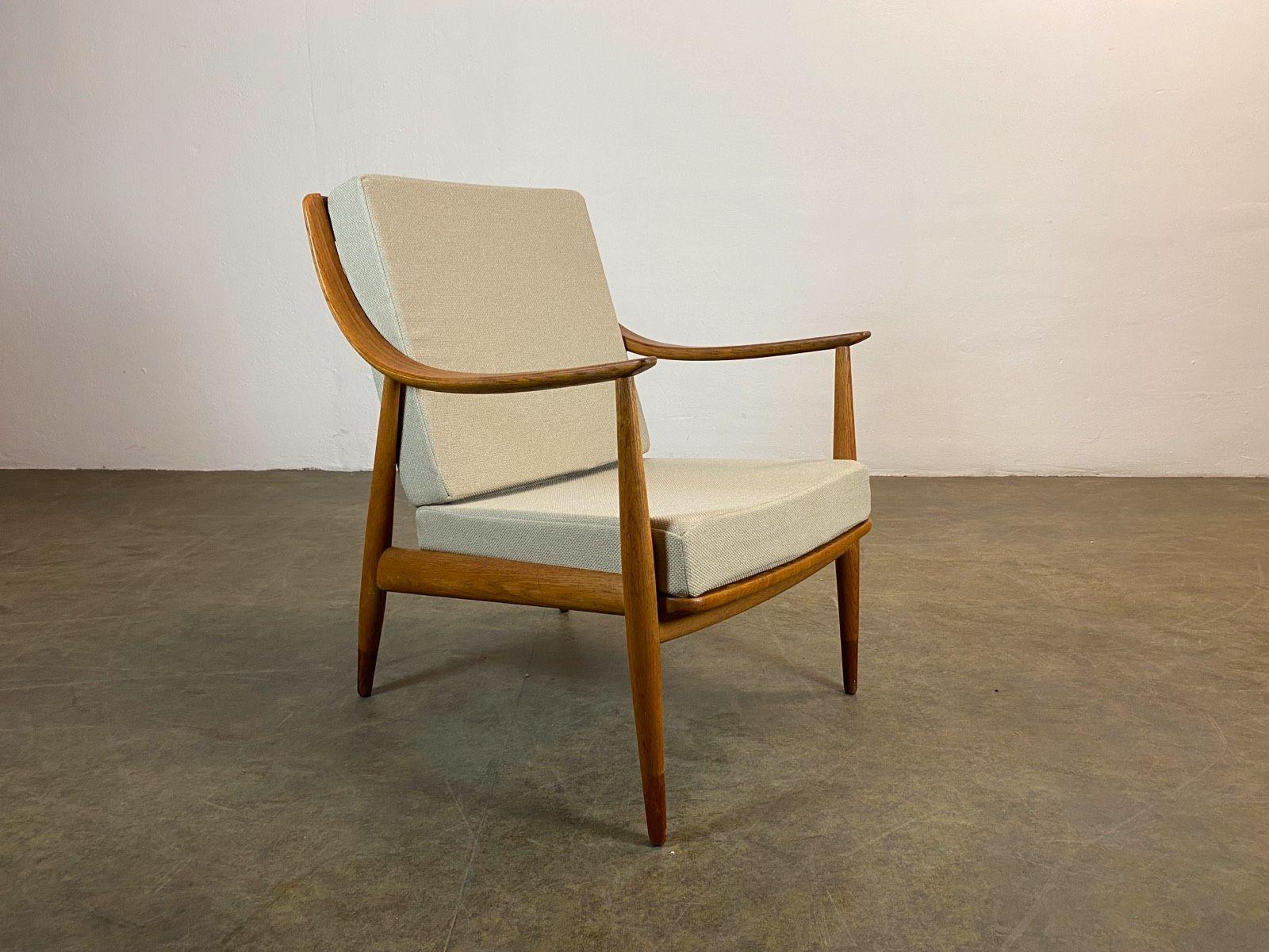 Poltrona danese France & Son Mid Century Teak Vintage In condizioni buone a Berlin, DE