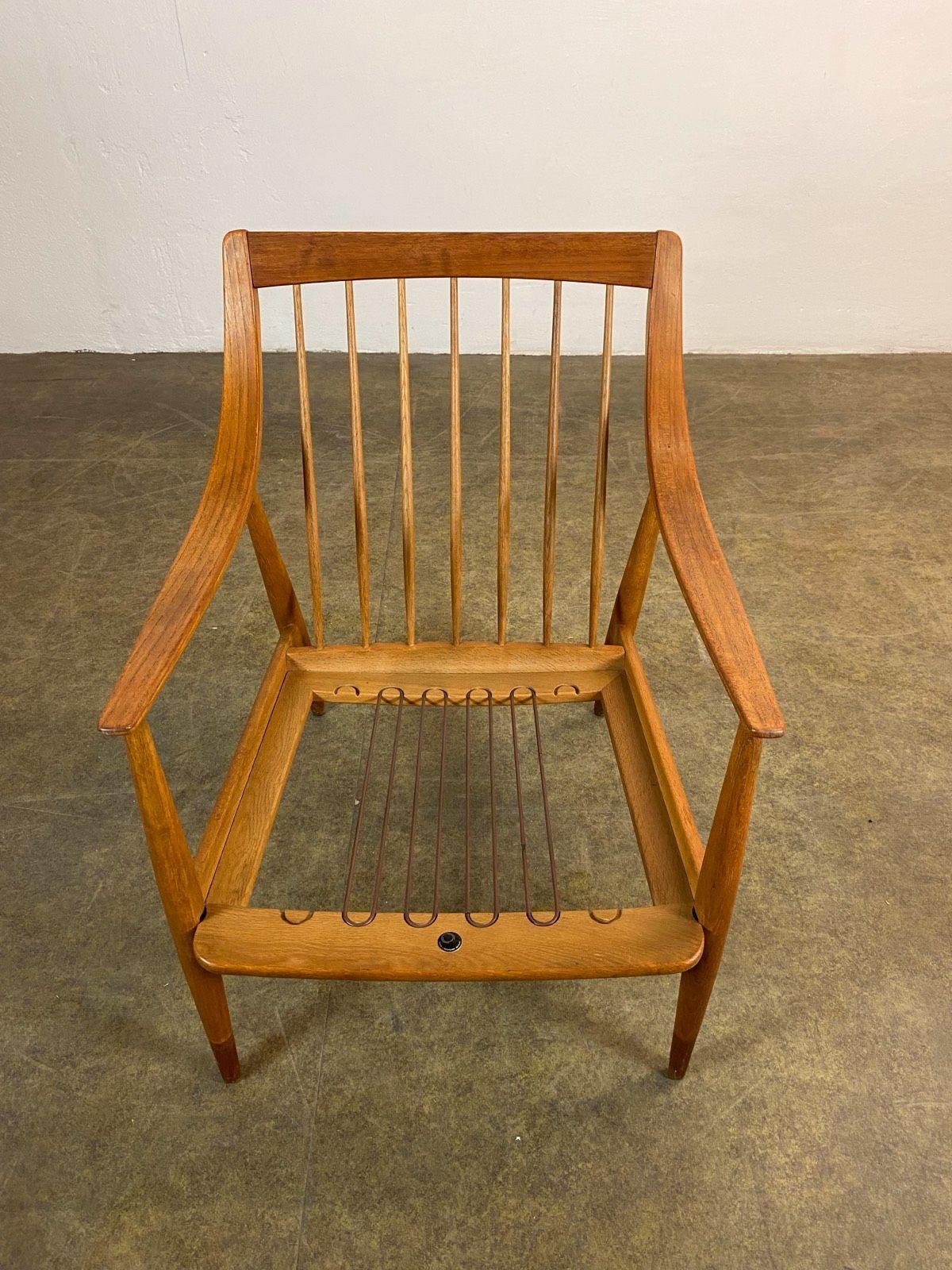Poltrona danese France & Son Mid Century Teak Vintage 2