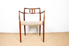 Danish armchair in rosewood and fabric, model 64 by Niels Otto Moller 1960.