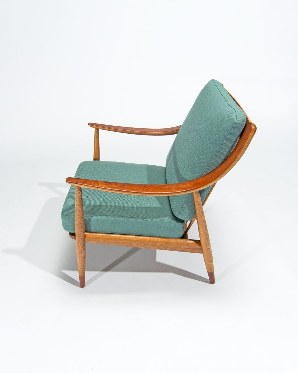 Dänischer Sessel aus Teak & Eiche von Pater Hvidt Mid Century Lounge Chair, 1950er Jahre im Angebot 6
