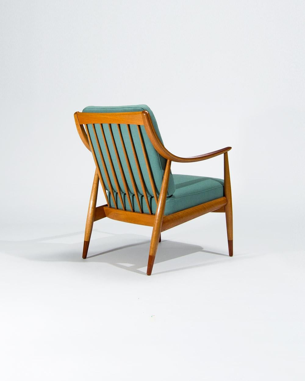 Dänischer Sessel aus Teak & Eiche von Pater Hvidt Mid Century Lounge Chair, 1950er Jahre im Zustand „Gut“ im Angebot in London, GB