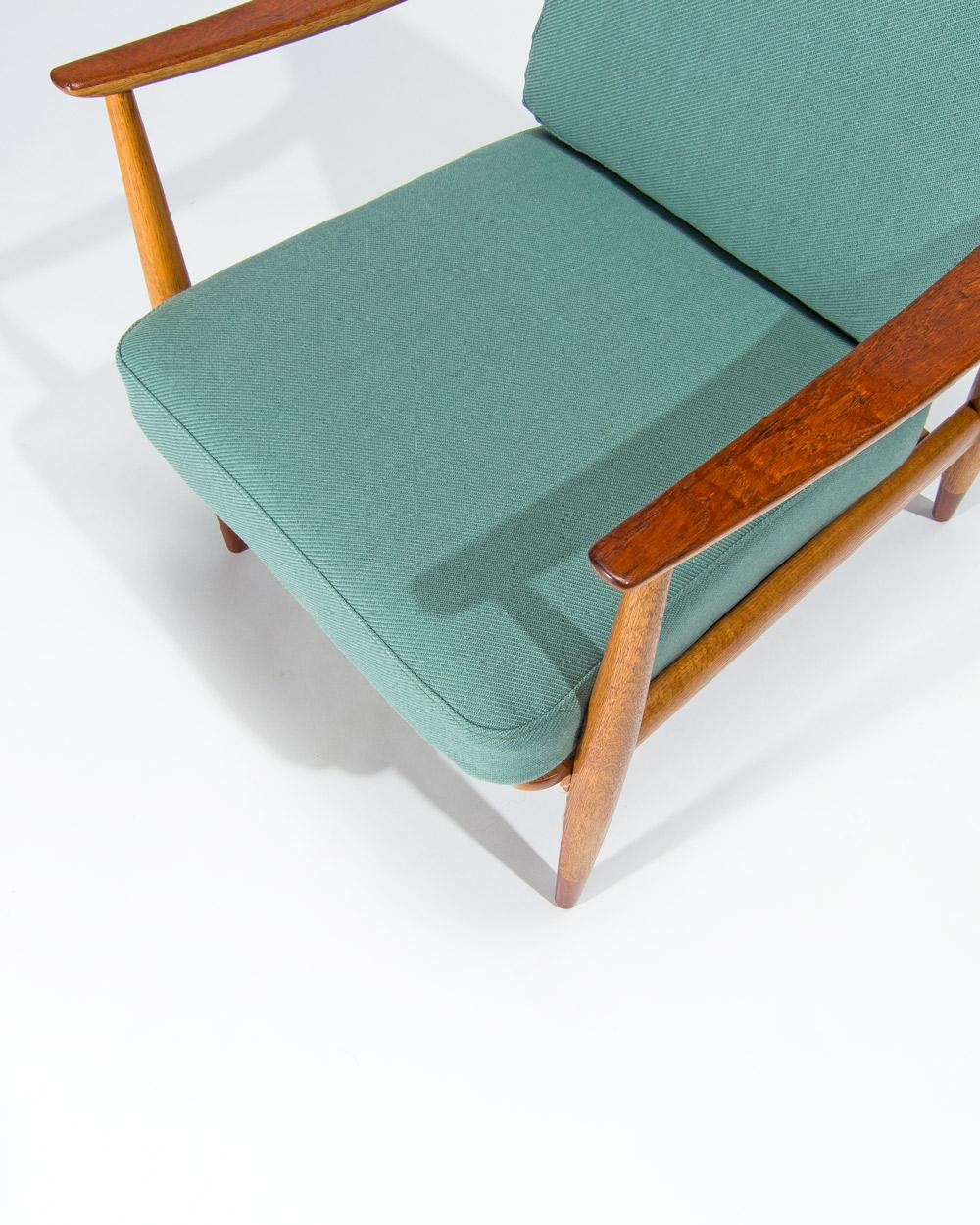 Dänischer Sessel aus Teak & Eiche von Pater Hvidt Mid Century Lounge Chair, 1950er Jahre im Angebot 1