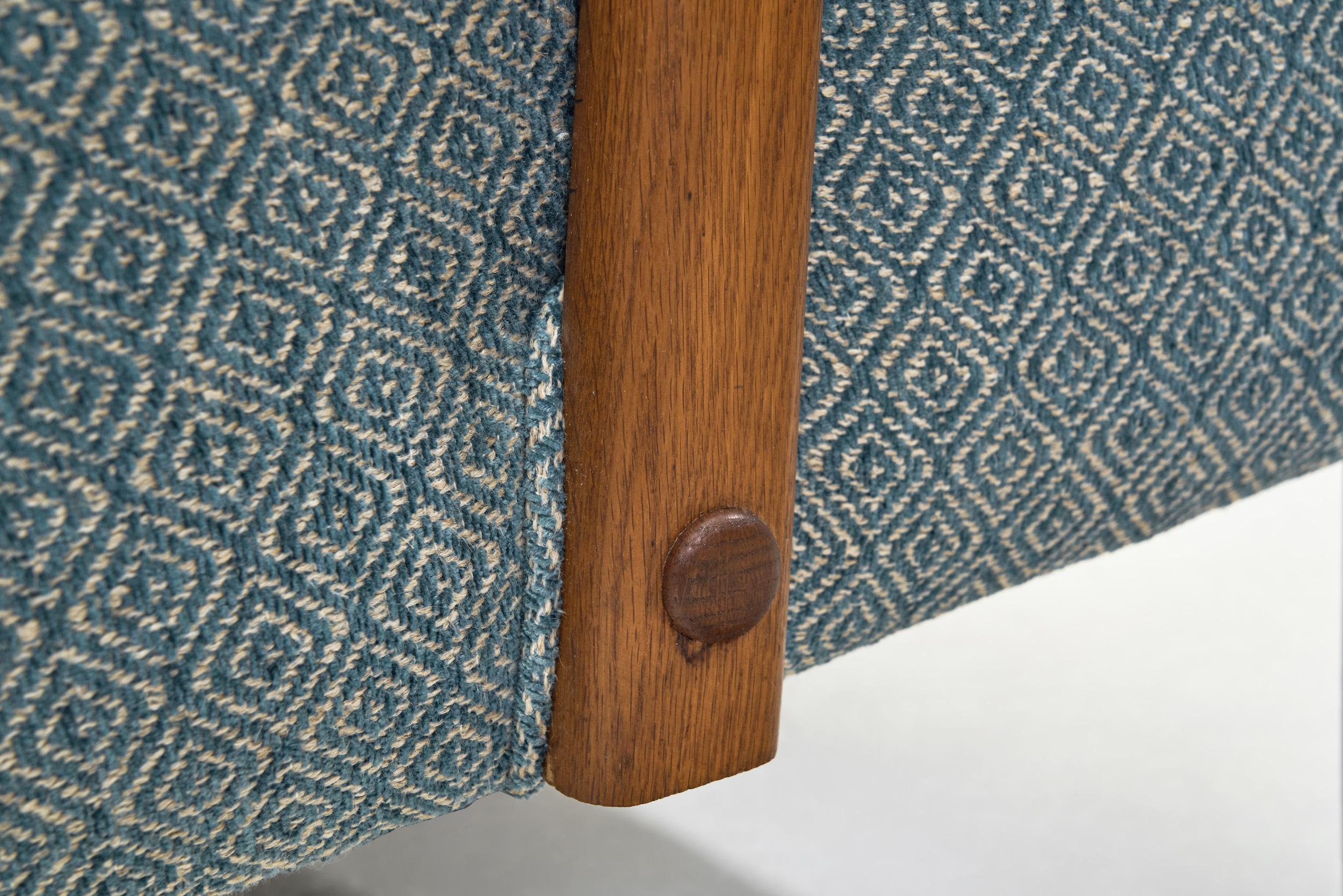Danish Armchair with Brass Capped Legs, Denmark ca 1950s For Sale 10
