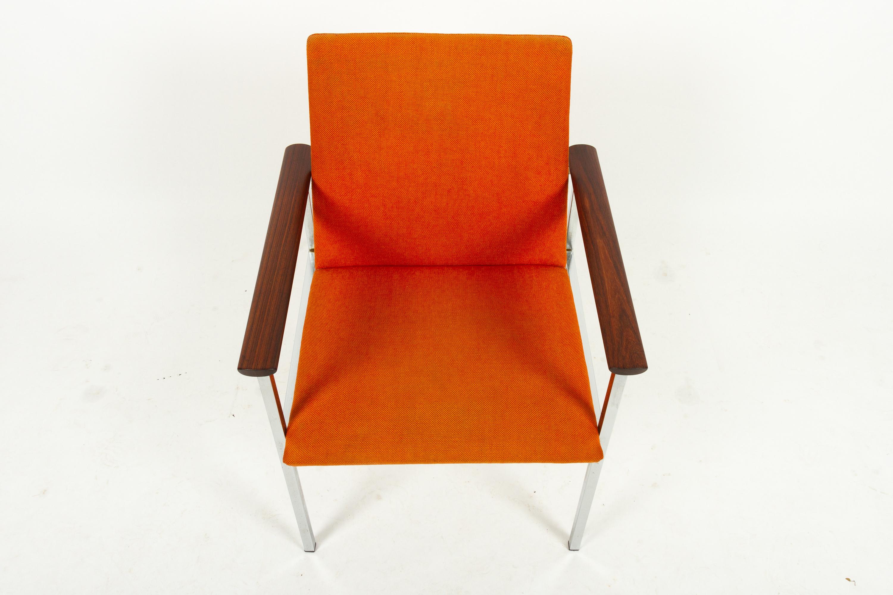 Danish Armchair with Teak Armrests by Sigvard Bernadotte for France & Søn, 1960s 4
