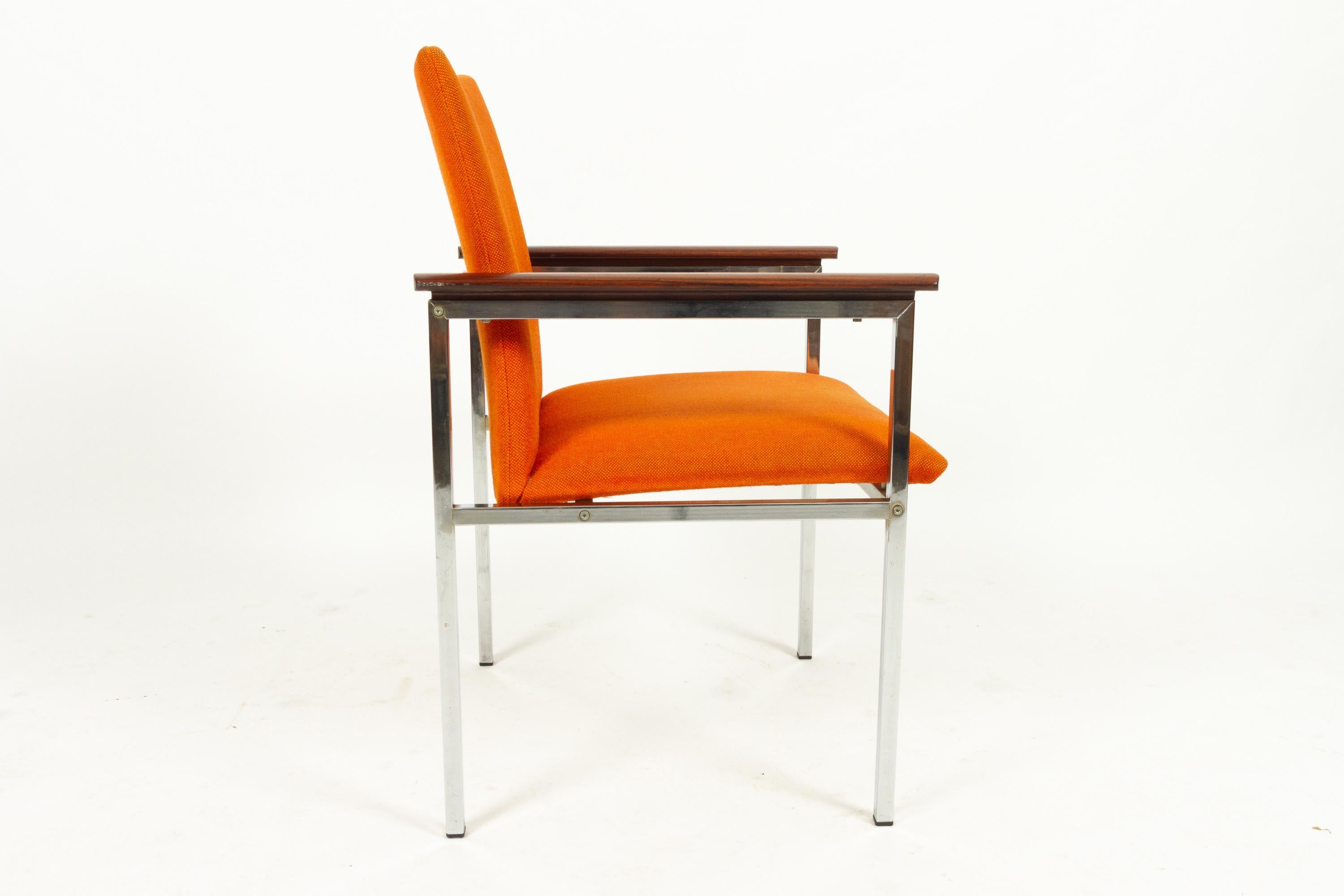 Danish Armchair with Teak Armrests by Sigvard Bernadotte for France & Søn, 1960s In Good Condition In Asaa, DK